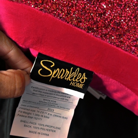 Halloween PINK Ghost 👻 TikTok Sequin Ghost Pillow HomeGoods sparkly NEW - Picture 4 of 7